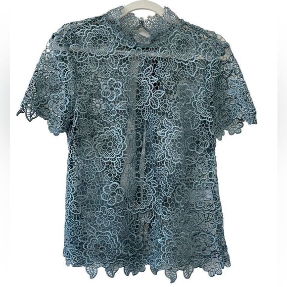 Self Portrait Lace Open Back Top - Picture 1 of 7